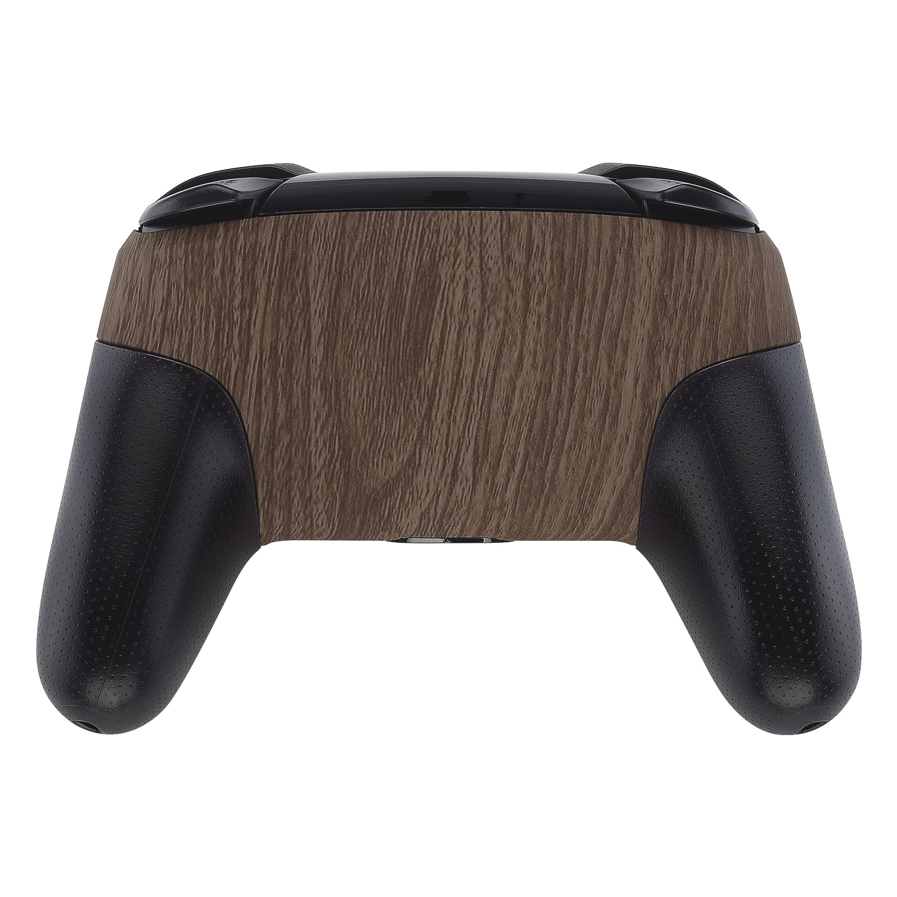 eXtremeRate Retail Wood Grain Patterned Soft Touch Faceplate and Backplate Replacement Shell Housing Case for NS Switch Pro Controller- Controller NOT Included - MRS201