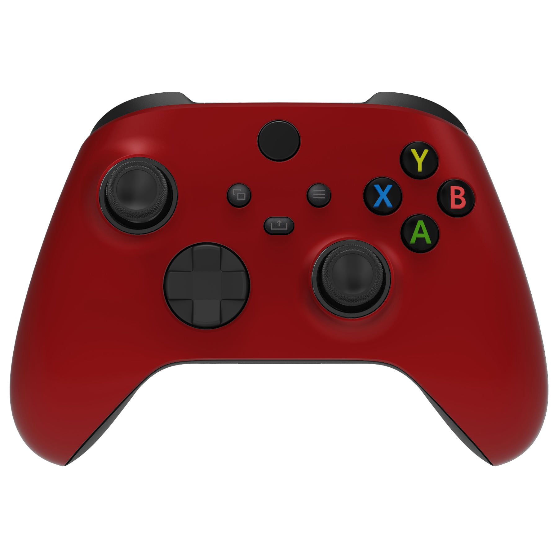 eXtremeRate Retail FaceMag Scarlet Red Magnetic Replacement Front Housing Shell for Xbox Series X & S Controller, DIY Faceplate Cover with Accent Rings for Xbox Core Controller Model 1914 - Controller NOT Included - MX3P3001