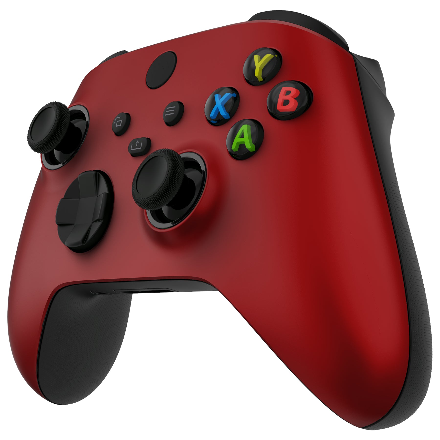 eXtremeRate Retail FaceMag Scarlet Red Magnetic Replacement Front Housing Shell for Xbox Series X & S Controller, DIY Faceplate Cover with Accent Rings for Xbox Core Controller Model 1914 - Controller NOT Included - MX3P3001
