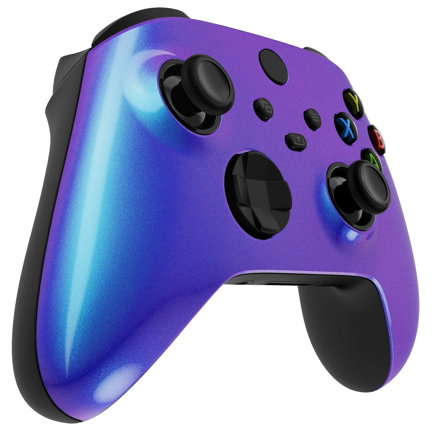 eXtremeRate Retail FaceMag Chameleon Purple Blue Magnetic Replacement Front Housing Shell for Xbox Series X & S Controller, DIY Faceplate Cover for Xbox Core Controller Model 1914 - Controller NOT Included - MX3P3005