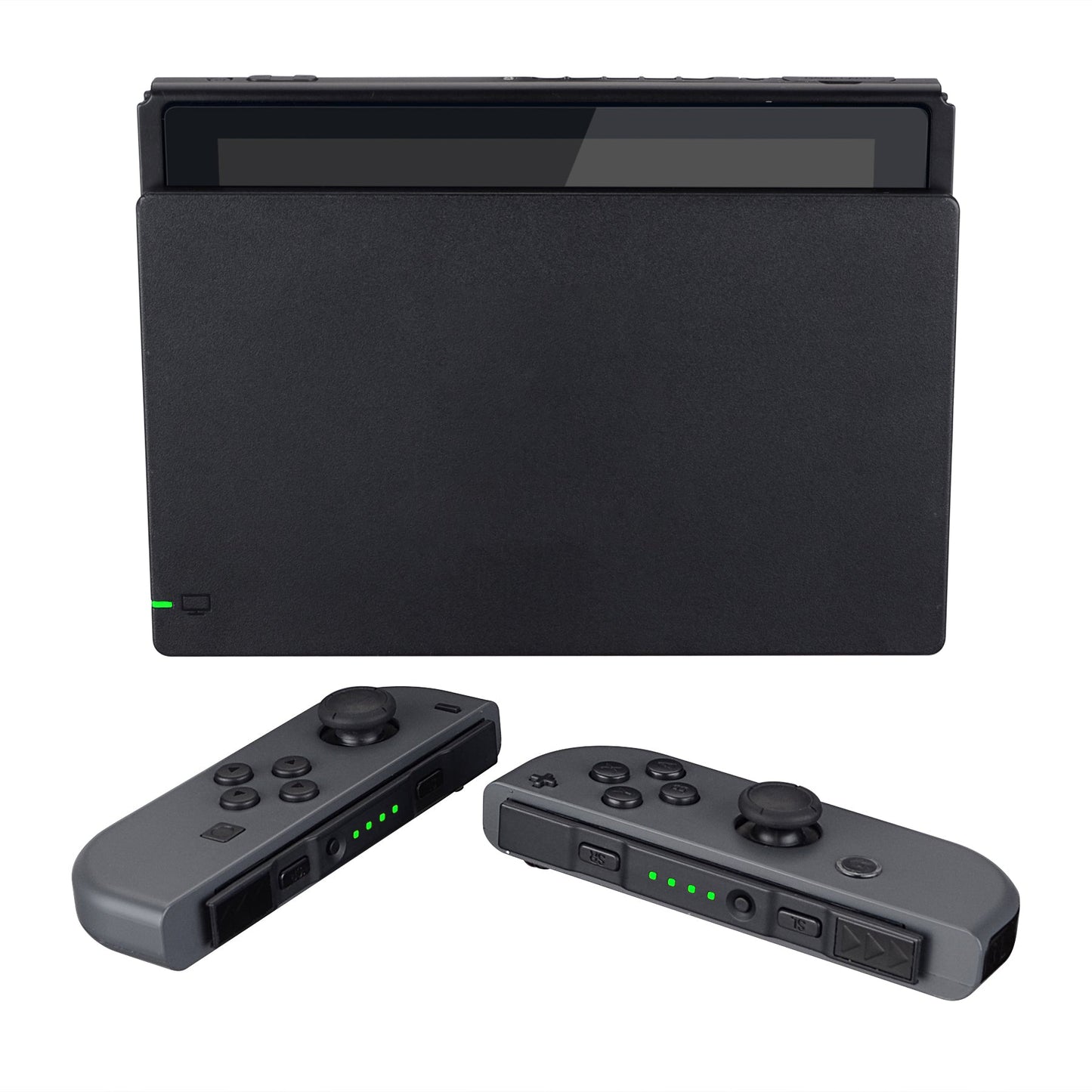 eXtremeRate Retail Pure Green Firefly LED Tuning Kit for NS Switch Joycons Dock NS Joycon SL SR Buttons Ribbon Flex Cable Indicate Power LED-Joycons Dock NOT Included - NSLED004