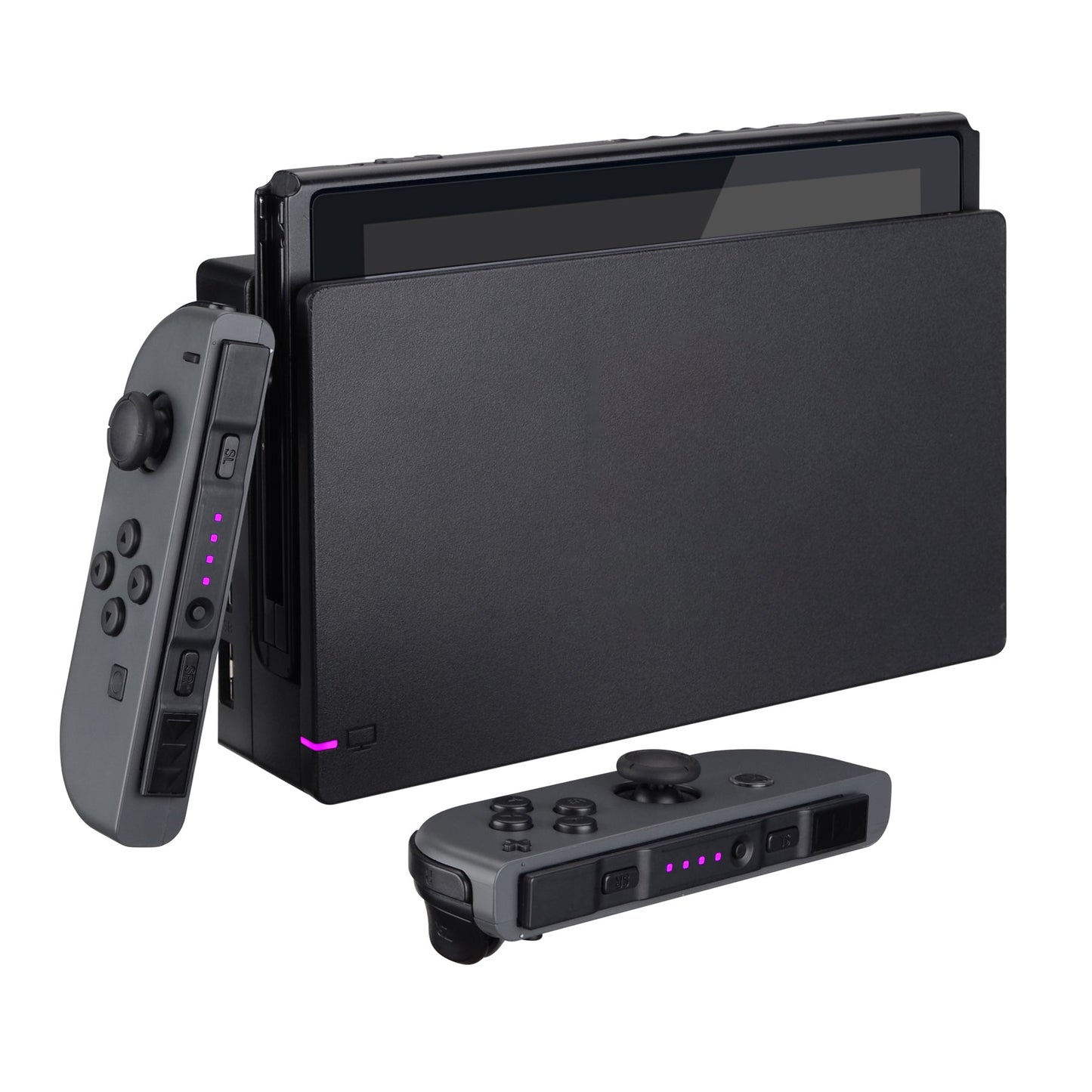 eXtremeRate Retail Pink Firefly LED Tuning Kit for NS Switch Joycons Dock NS Joycon SL SR Buttons Ribbon Flex Cable Indicate Power LED-Joycons Dock NOT Included - NSLED006