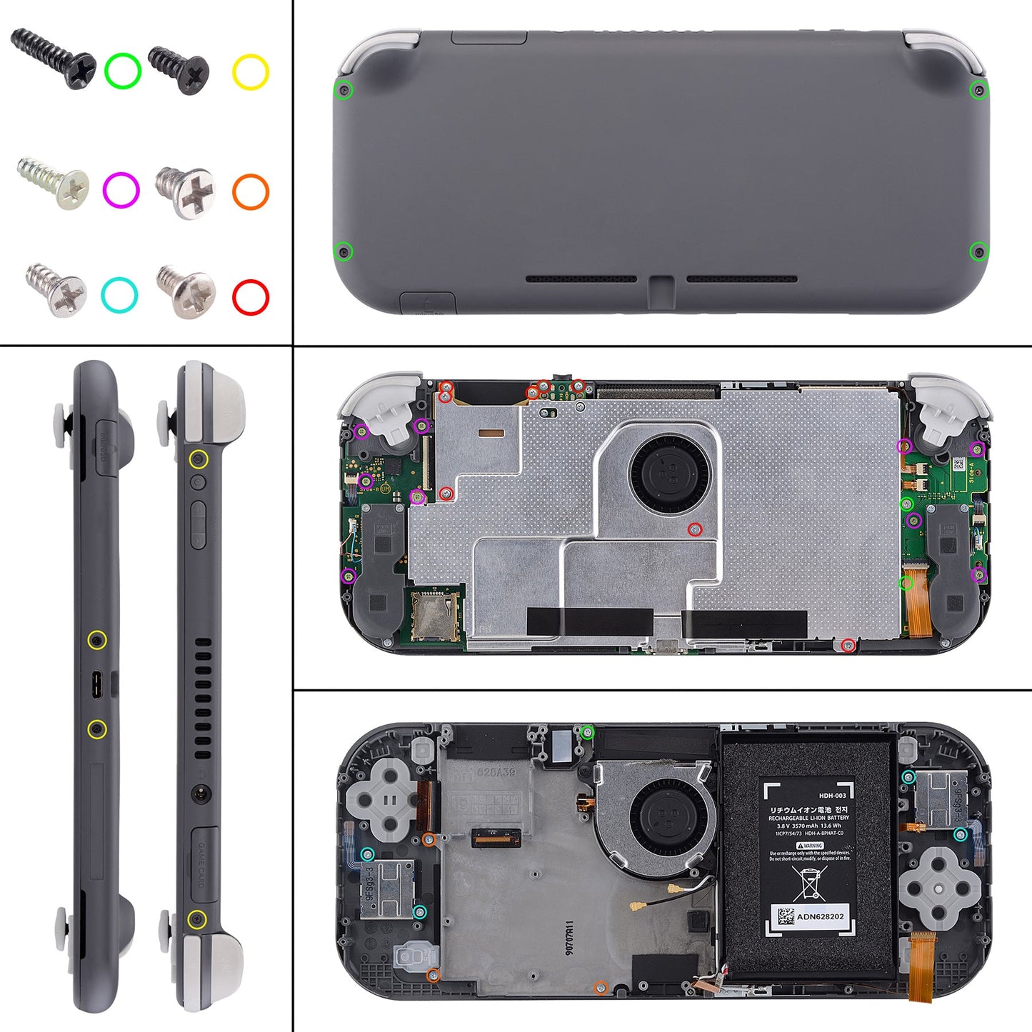 eXtremeRate Retail Classic SNES Style DIY Replacement Shell for Nintendo Switch Lite, NSL Handheld Controller Housing with Screen Protector, Custom Case Cover for Nintendo Switch Lite - DLT138