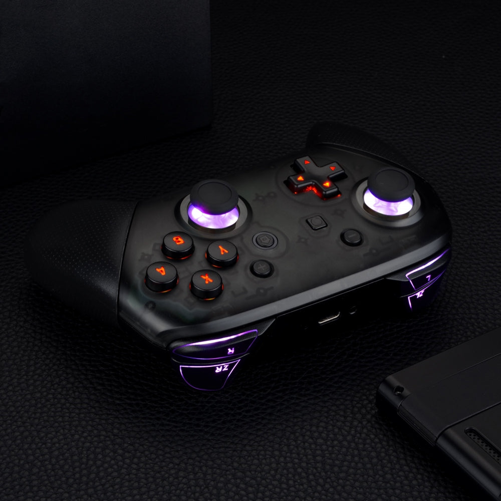 eXtremeRate Multi-Colors Luminated Button DTFS LED Kit for NS Switch Pro  Controller - Black