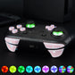 eXtremeRate Retail Multi-Colors Luminated Thumbsticks D-pad ABXY ZR ZL L R Cherry Blossoms Pink Classic Symbol Buttons DTFS LED Kit for NS Switch Pro Controller - 9 Colors Modes 6 Areas DIY Option Button Control - NSLED018