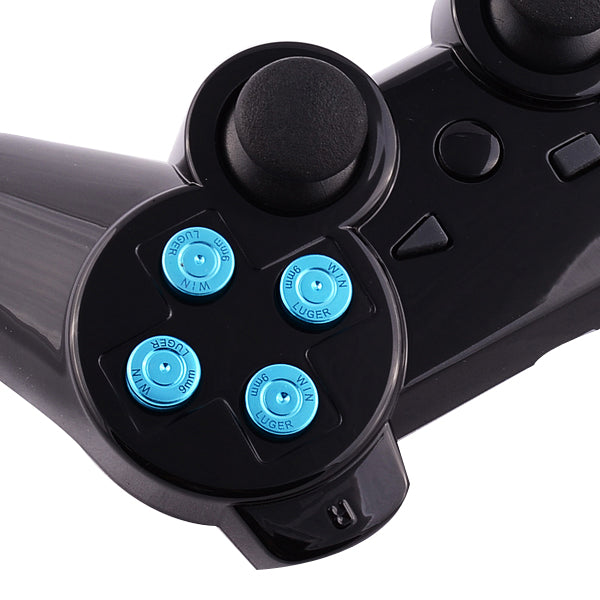 eXtremeRate Aluminum Bullet Action Buttons for PS4 PS3 All Model Controller Blue