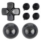 eXtremeRate Retail Metal Black Repair ThumbSticks Action Buttons Dpad for ps4 Pro Slim Controller -P4AJ0013GC