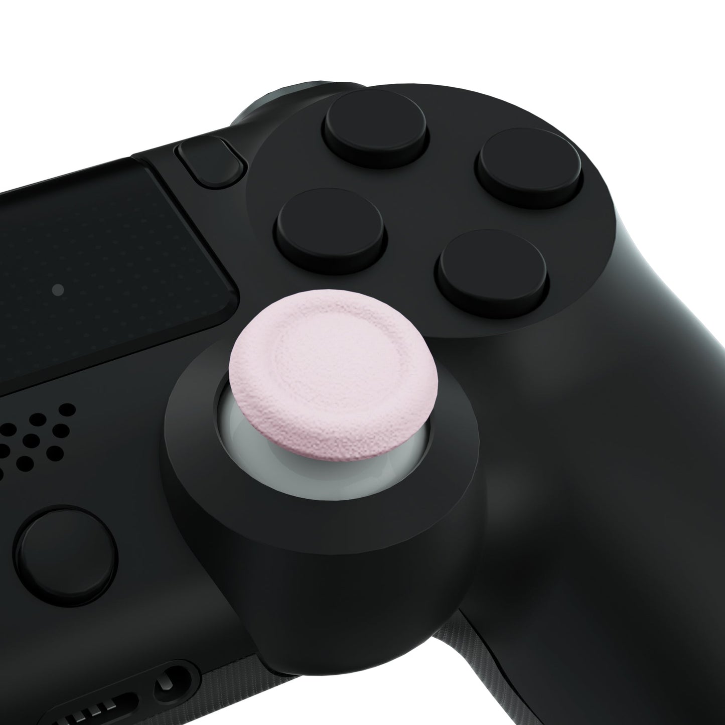 eXtremeRate Retail Cherry Blossoms Pink & White Dual-Color Replacement 3D Joystick Thumbsticks, Analog Thumb Sticks with Cross Screwdriver for ps4 Slim Pro Controller - P4J0129