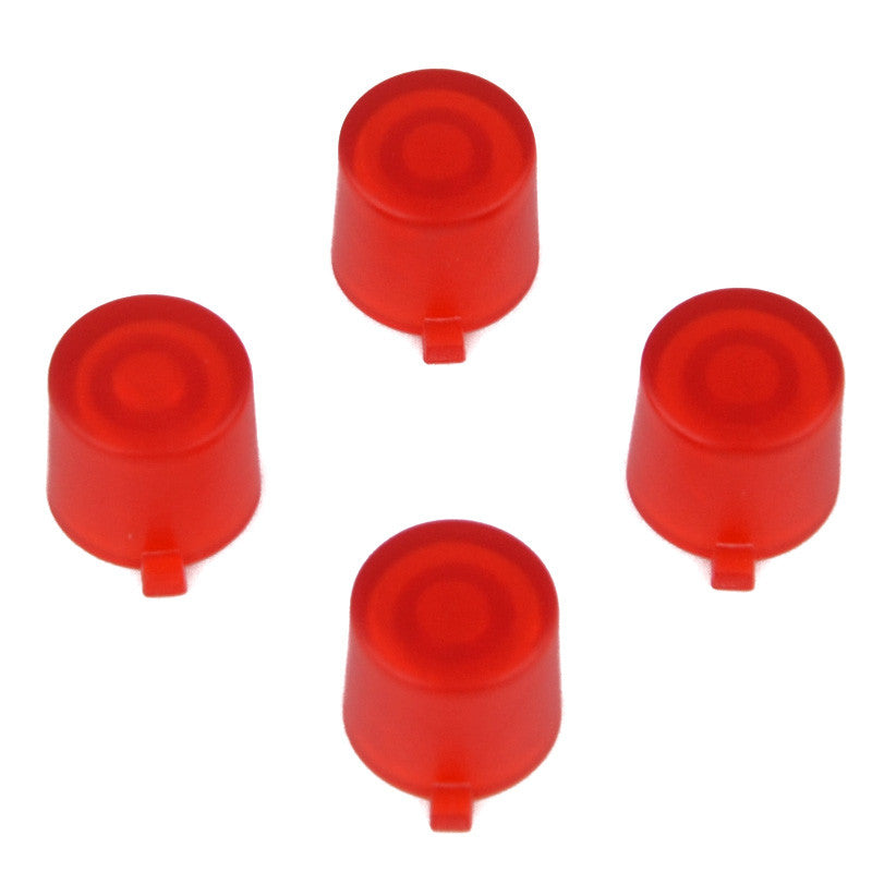 eXtremeRate Retail Transparent Red Action Buttons Repair for ps4 Controller-P4J0211