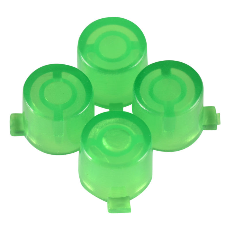 eXtremeRate Retail Transparent Green Action Buttons Repair for ps4 Controller-P4J0212