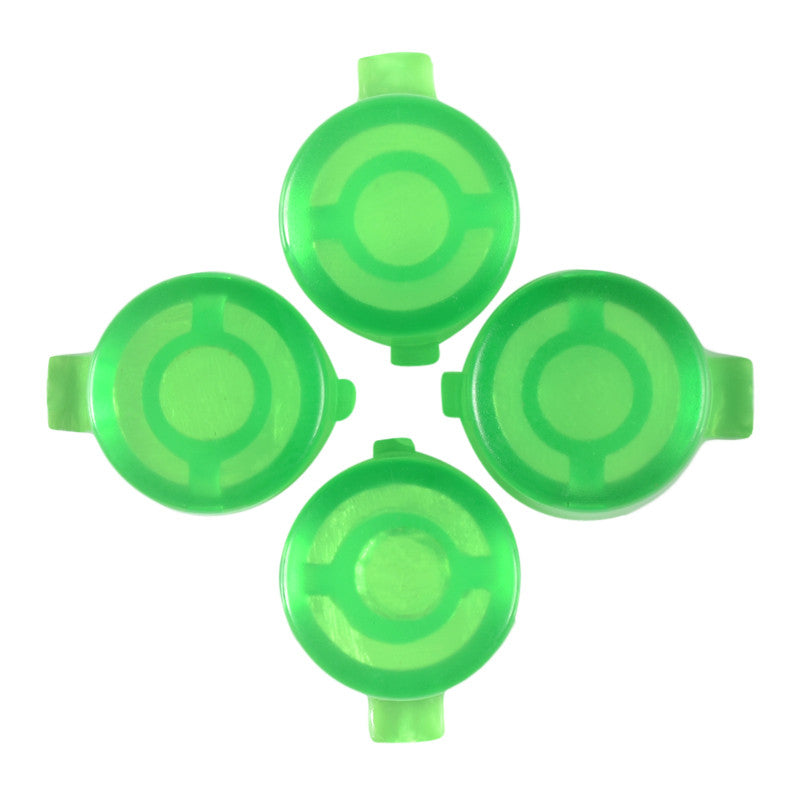 eXtremeRate Retail Transparent Green Action Buttons Repair for ps4 Controller-P4J0212