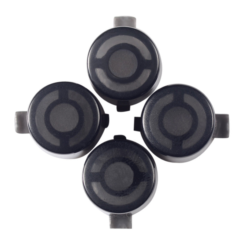 eXtremeRate Retail Transparent Black Action Buttons Repair for ps4 Controller-P4J0215