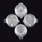 eXtremeRate Retail Transparent Action Buttons Repair for ps4 Controller-P4J0216