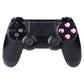 eXtremeRate Retail Chrome Pink Action Buttons Repair for ps4 Controller-P4J0234