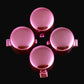 eXtremeRate Retail Chrome Pink Action Buttons Repair for ps4 Controller-P4J0234