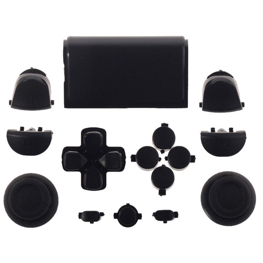 eXtremeRate Retail Black Replacement Matte Button Accessories Kits for ps4 Controller - P4J0409