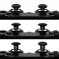 eXtremeRate Retail ThumbsGear Interchangeable Ergonomic Thumbstick for ps4 Slim ps4 Pro ps5 Controller with 3 Height Domed and Concave Grips Adjustable Joystick - Chrome Silver & Black - P4J1105