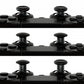eXtremeRate Retail ThumbsGear Interchangeable Ergonomic Thumbstick for ps4 Slim ps4 Pro Controller with 3 Height Domed and Concave Grips Adjustable Joystick - Chrome Glossy Silver & Black - P4J1109