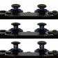 eXtremeRate Retail ThumbsGear Interchangeable Ergonomic Thumbstick for ps4 Slim ps4 Pro Controller with 3 Height Domed and Concave Grips Adjustable Joystick - Chrome Glossy Blue & Black - P4J1111