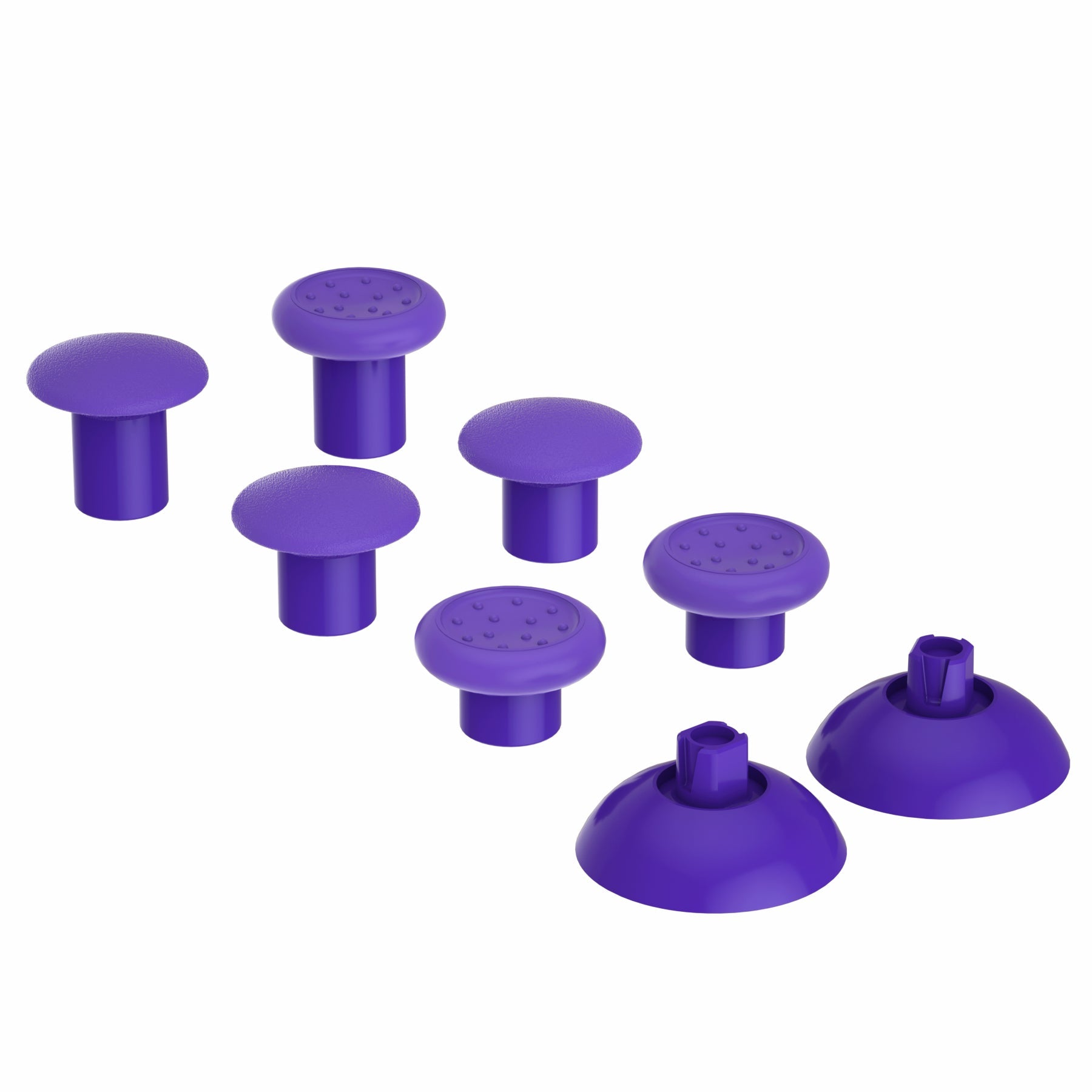 eXtremeRate Retail Purple ThumbsGear Interchangeable Ergonomic Thumbstick for ps5 Controller, for ps4 All Model Controller - 3 Height Domed and Concave Grips Adjustable Joystick - P4J1115