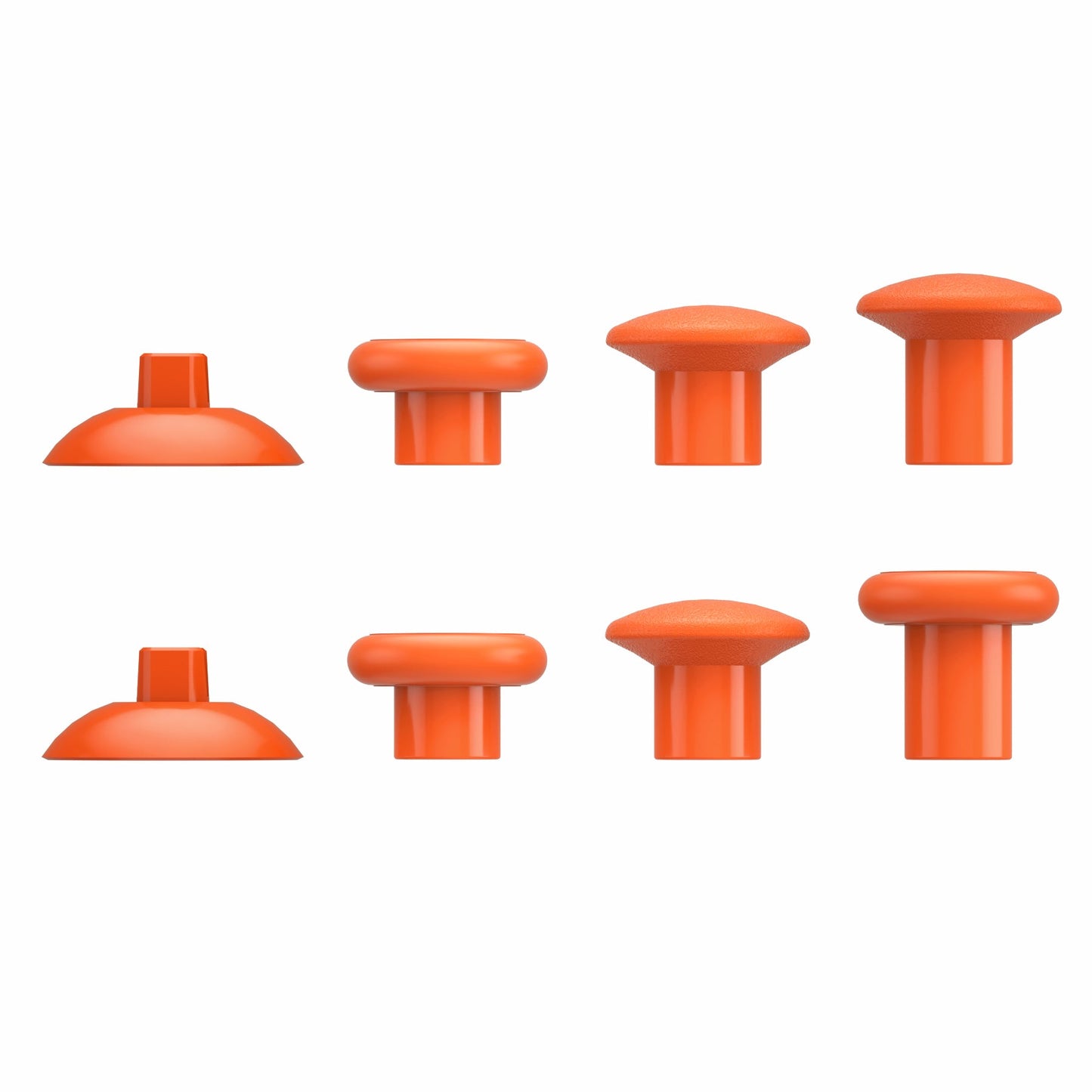 eXtremeRate Retail Orange ThumbsGear Interchangeable Ergonomic Thumbstick for ps5 Controller, for ps4 All Model Controller - 3 Height Domed and Concave Grips Adjustable Joystick - P4J1116