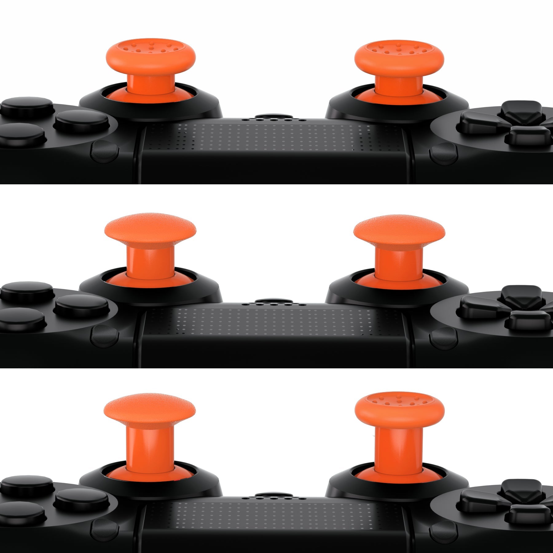eXtremeRate ThumbsGear Interchangeable Ergonomic Thumbstick for PS5  Controller, for PS4 All Model Controller - 3 Height Domed and Concave Grips  Adjustable Joystick - Orange – eXtremeRate Retail
