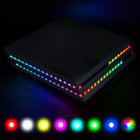 eXtremeRate Retail RGB LED Light Strip 7 Colors 29 Effects DIY Decoration Accessories Flexible Tape Lights Strips Kit for ps4 Pro Console with IR Remote - P4LED03