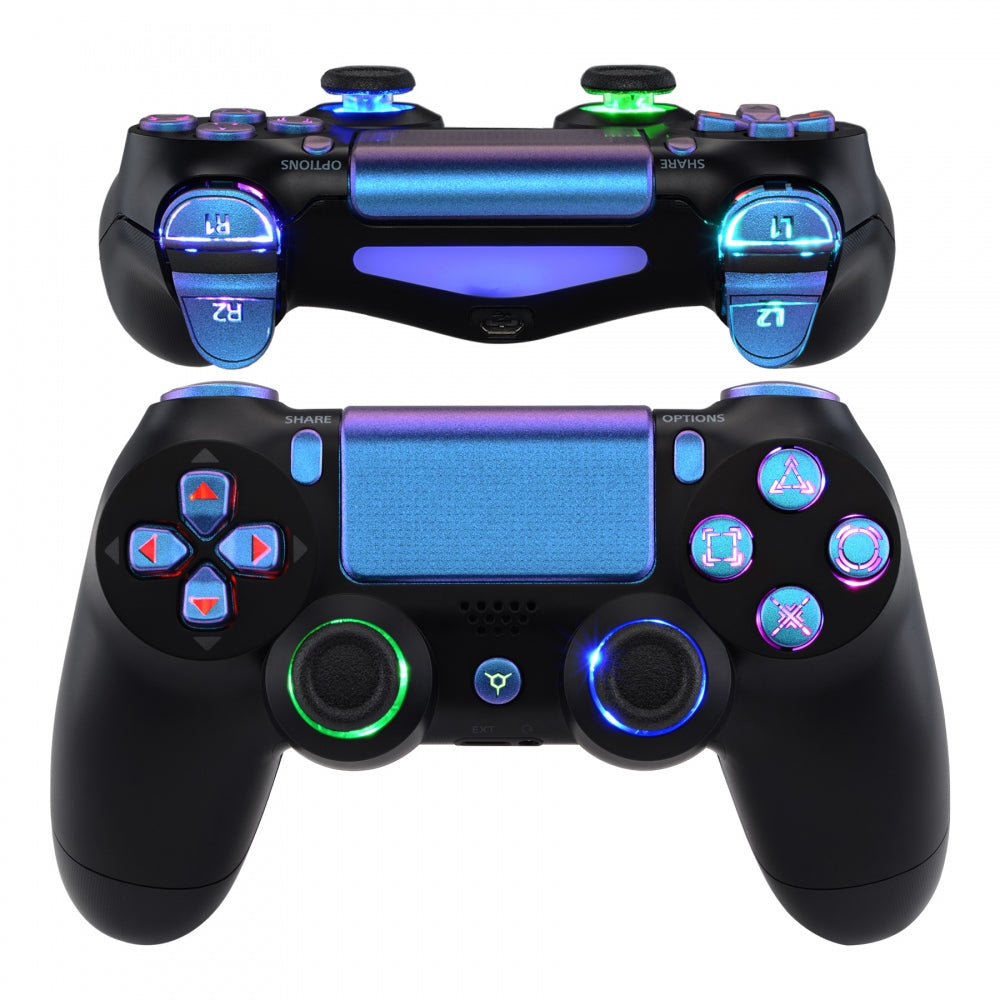 Multi-Colors Luminated Dpad Thumbstick Share Home Face Buttons for