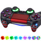 eXtremeRate Retail Multi-Colors Luminated D-pad Thumbstick Trigger Home Face Buttons, Scarlet Red Classical Symbols Buttons DTFS (DTF 2.0) LED Kit for ps4 Slim ps4 Pro Controller - Controller NOT Included - P4LED05