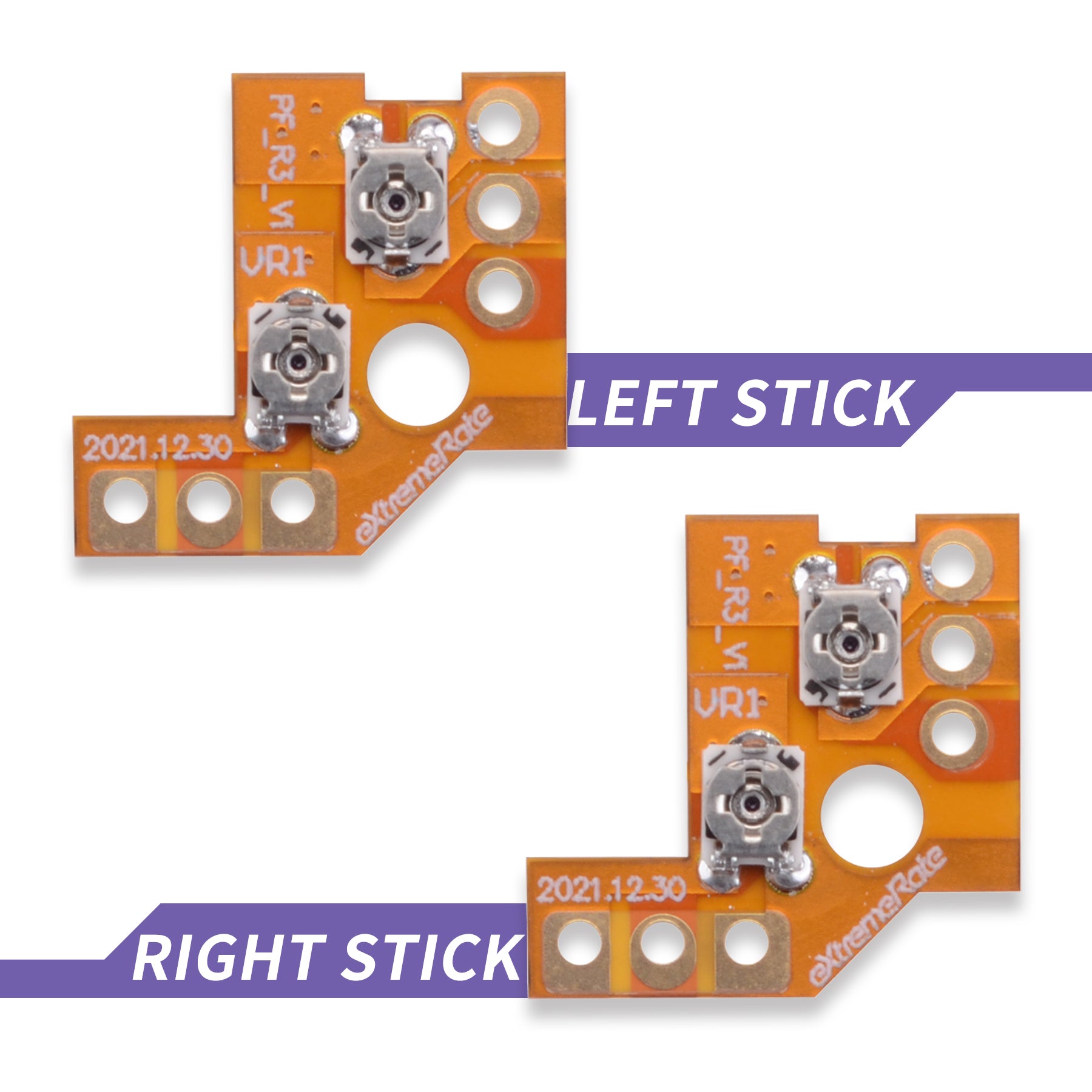 eXtremeRate Retail Drifix Thumbsticks Drift Fix Repair Kit for PS4 Slim Pro Controller (JDM-040/050/055), Custom Analog Stick Joystick Regulator Circuit Board for PS4 Slim Pro Controller - P4MD004