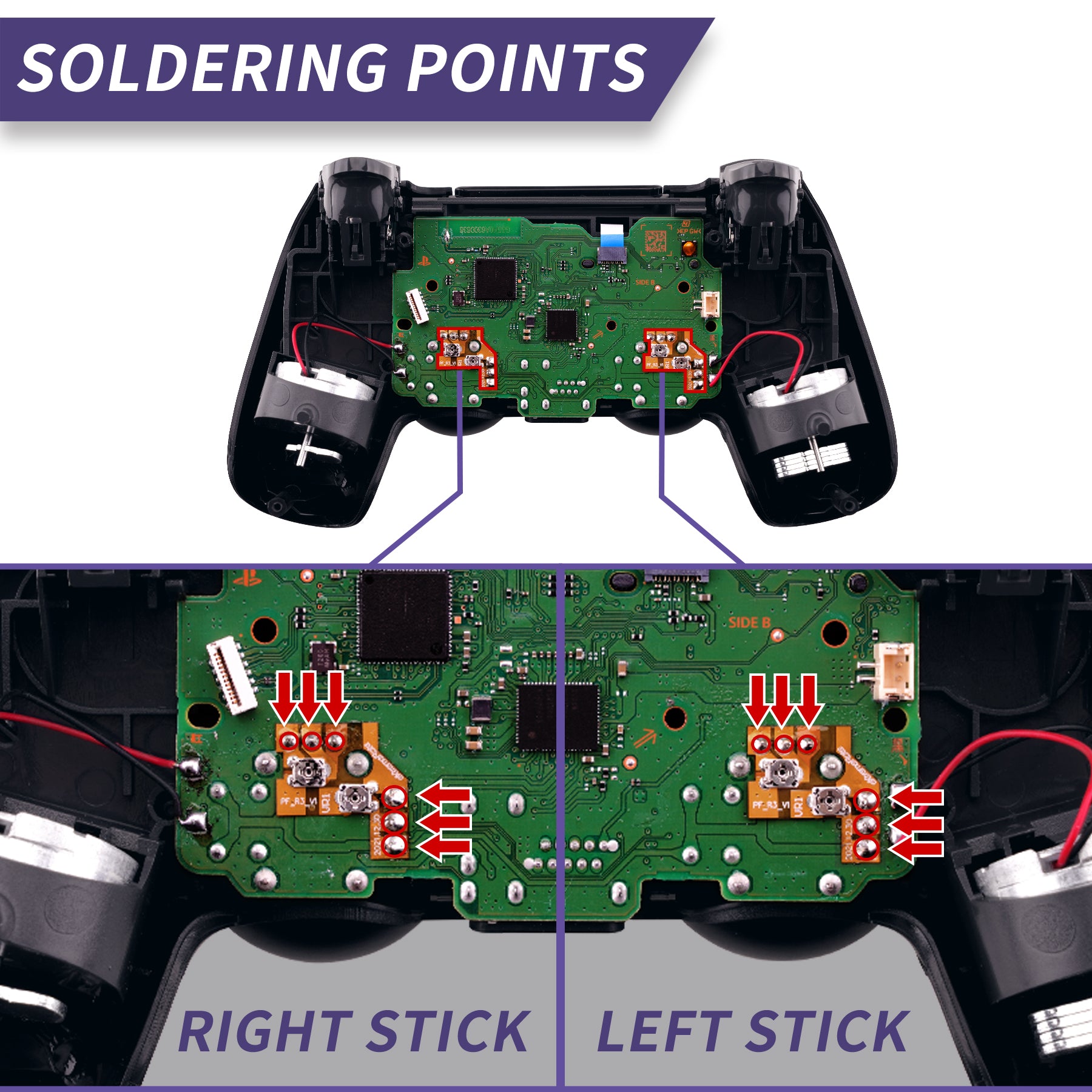  eXtremeRate Drifix Thumbsticks Drift Fix Repair Kit for PS5  Controller BDM-010 BDM-020 BDM-030 BDM-040, Custom Analog Stick Joystick  Regulator Circuit Board for PS5 Controller : Video Games