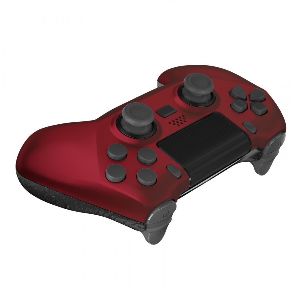 eXtremeRate Retail Scarlet Red DECADE Tournament Controller (DTC) Upgrade Kit for ps4 Controller JDM-040/050/055, Upgrade Board & Ergonomic Shell & Back Buttons & Trigger Stops - Controller NOT Included - P4MG001