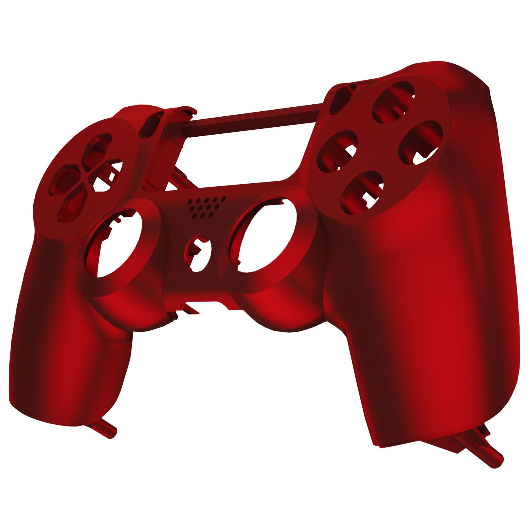 eXtremeRate Retail Red Soft Touch Face Plate Front Shell Custom Kits for ps4 Controller - P4MSF01
