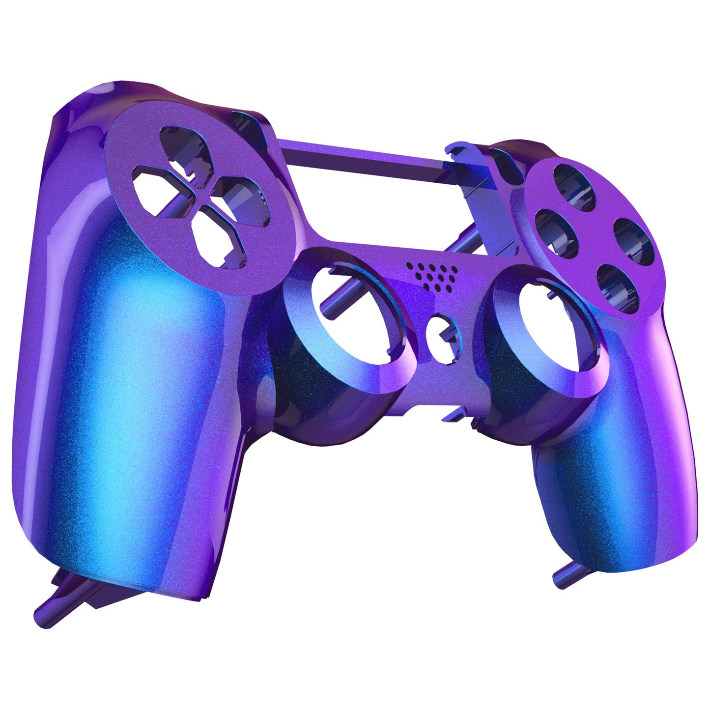 eXtremeRate Retail Chameleon Purple and Blue Face Plate Front Shell Custom Kits for ps4 Controller - P4MSF16