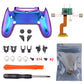 eXtremeRate Retail Chameleon Purple Blue Dawn 2.0 FlashShot Trigger Stop Remap Kit for ps4 CUH-ZCT2 Controller, Part & Back Shell & 2 Back Buttons & 2 Trigger Lock for ps4 Controller JDM 040/050/055 - P4QS006