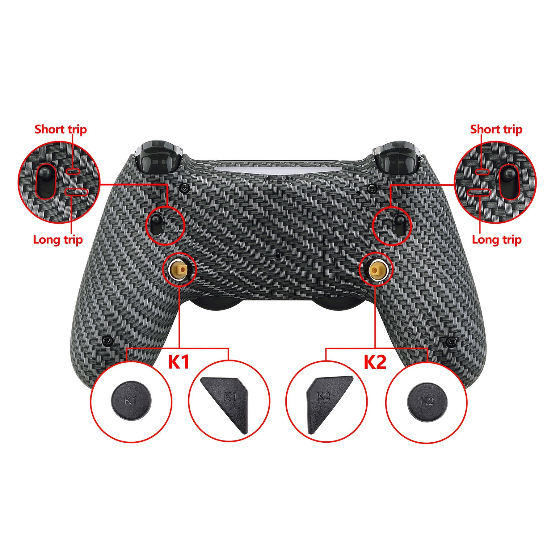 Scuf Controller EXtremeRate Dawn PS4 Controller Mod Kit Back