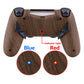 eXtremeRate Retail Wood Grain Patterned Dawn Remappable Remap Kit with Redesigned Back Shell & 4 Back Buttons for ps4 Controller JDM 040/050/055 - P4RM004