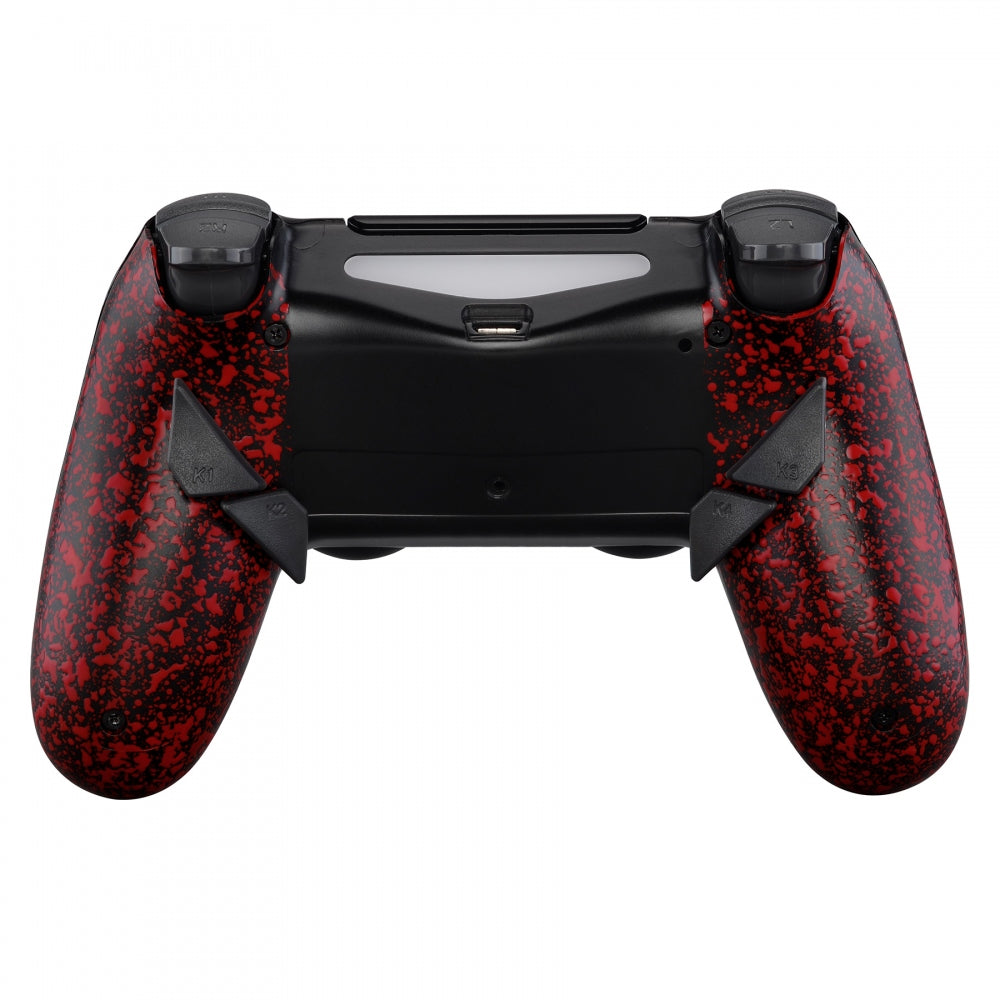 eXtremeRate Dawn Remappable Remap Kit with Redesigned Back Shell & 4 Back  Buttons for PS4 Controller JDM 040/050/055 - Textured Red