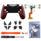 eXtremeRate Retail Textured Red Dawn Remappable Remap Kit with Redesigned Back Shell & 4 Back Buttons for ps4 Controller JDM 040/050/055 - P4RM009