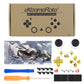 eXtremeRate Retail Multi-Colors Luminated Dpad Thumbstick Share Home Face Buttons for PS5 Controller, Chrome Gold Classical Symbols Buttons DTF V3 LED Kit for PS5 Controller - Controller NOT Included - PFLED07G2