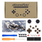 eXtremeRate Retail Multi-Colors Luminated Dpad Thumbstick Share Home Face Buttons for PS5 Controller, Wood Grain Classical Symbols Buttons DTF V3 LED Kit for PS5 Controller - Controller NOT Included - PFLED12G2