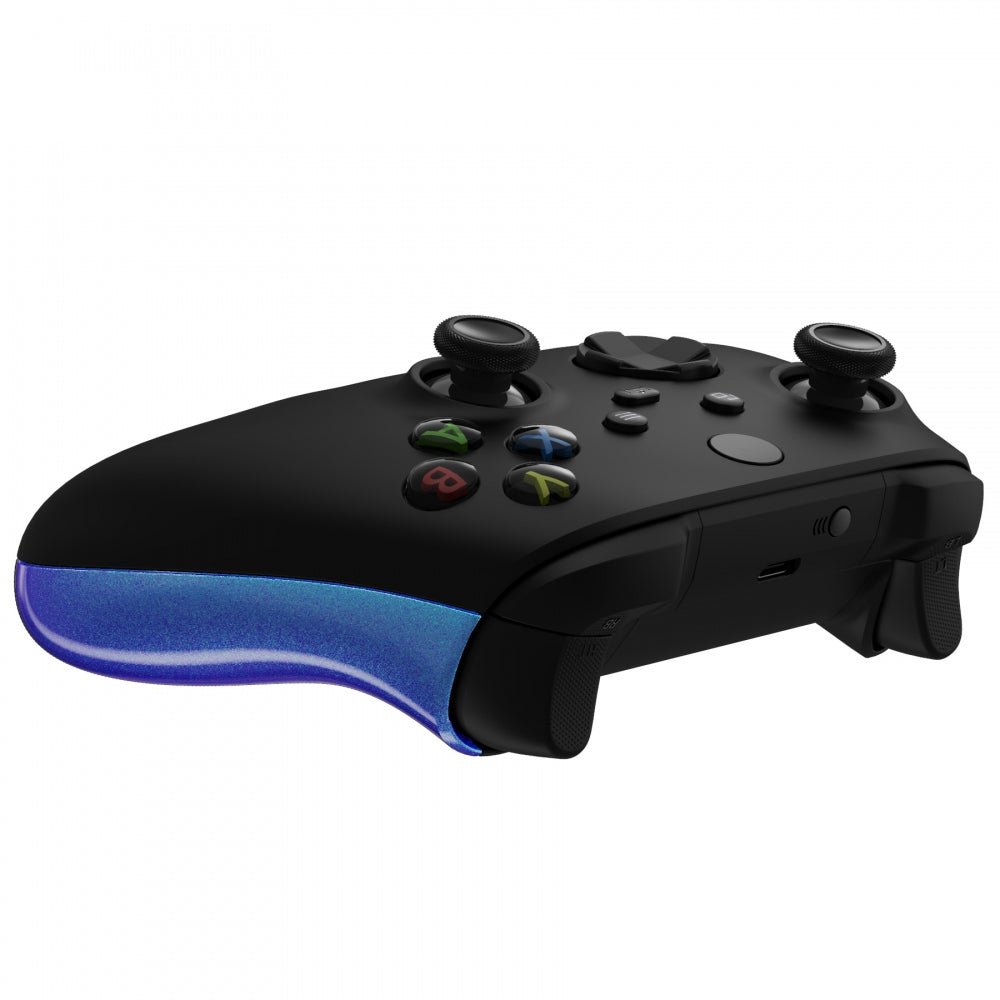 eXtremeRate Retail Chameleon Purple Blue Back Panels, Comfortable Non-Slip Side Rails Handles, Game Improvement Replacement Parts for Xbox Series X/S Controller - Controller NOT Included - PX3P301