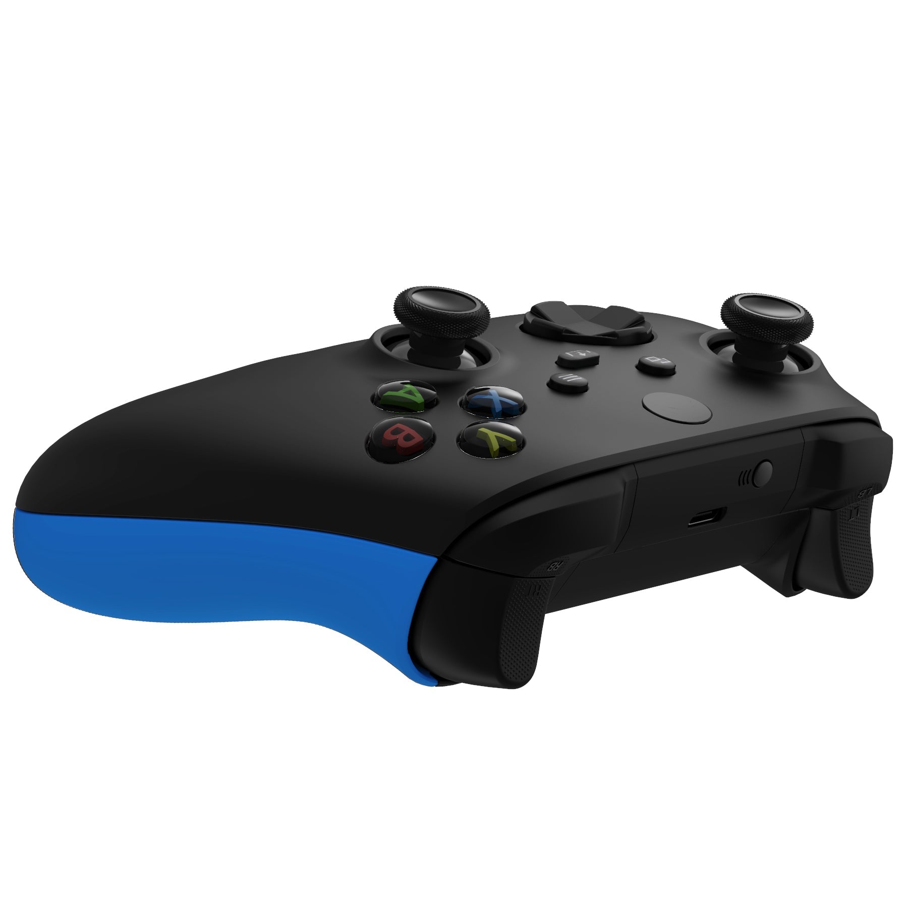 eXtremeRate Retail Blue Soft Touch Grip Back Panels, Comfortable Non-Slip Side Rails Handles, Game Improvement Replacement Parts for Xbox Series S / X Controller - Controller NOT Included - PX3P305