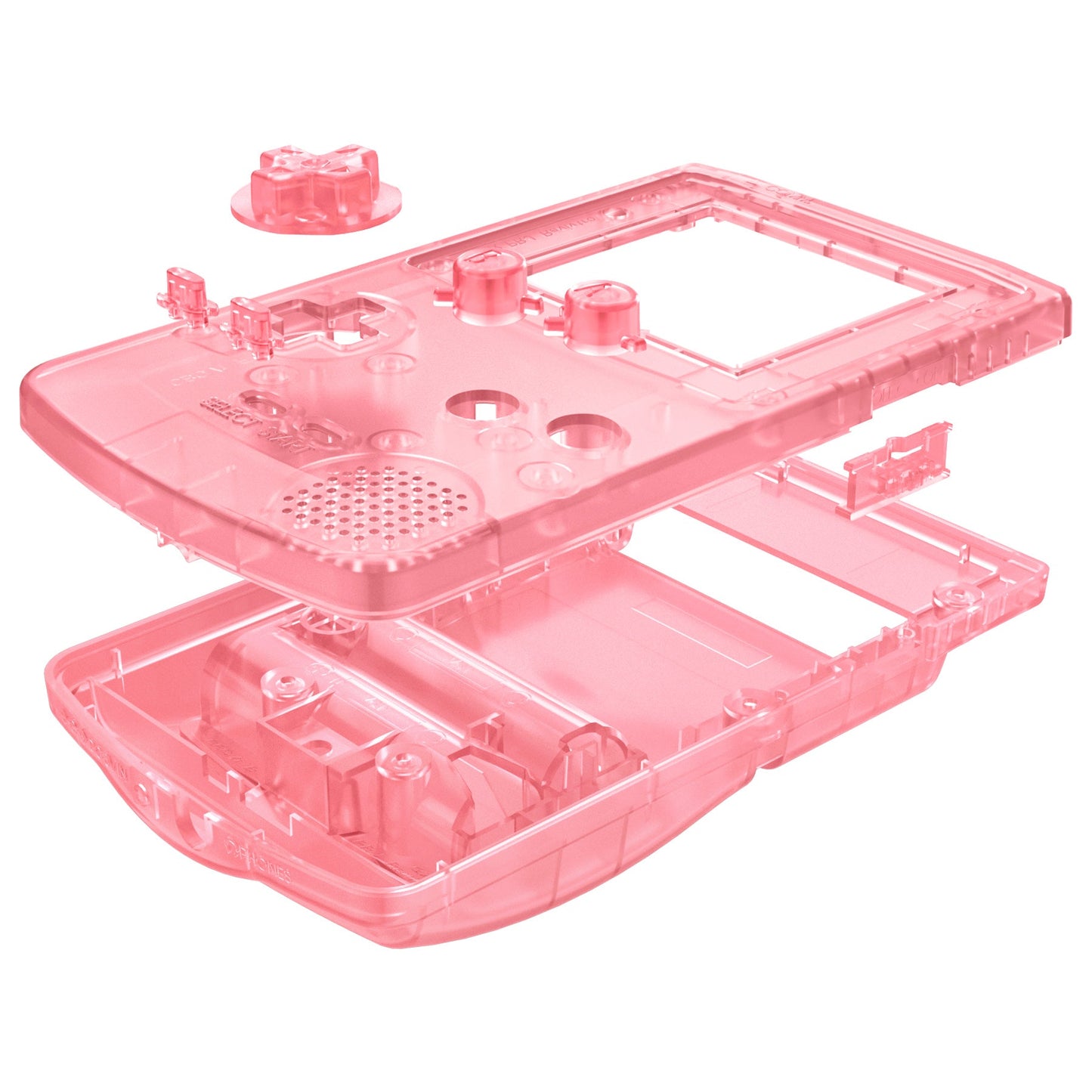 eXtremeRate Retail IPS Ready Upgraded eXtremeRate Cherry Pink Replacement Shell Full Housing Cover & Buttons for Gameboy Color - Fit for GBC OSD IPS & Regular IPS & Standard LCD - Console & IPS Screen NOT Included - QCBM5007