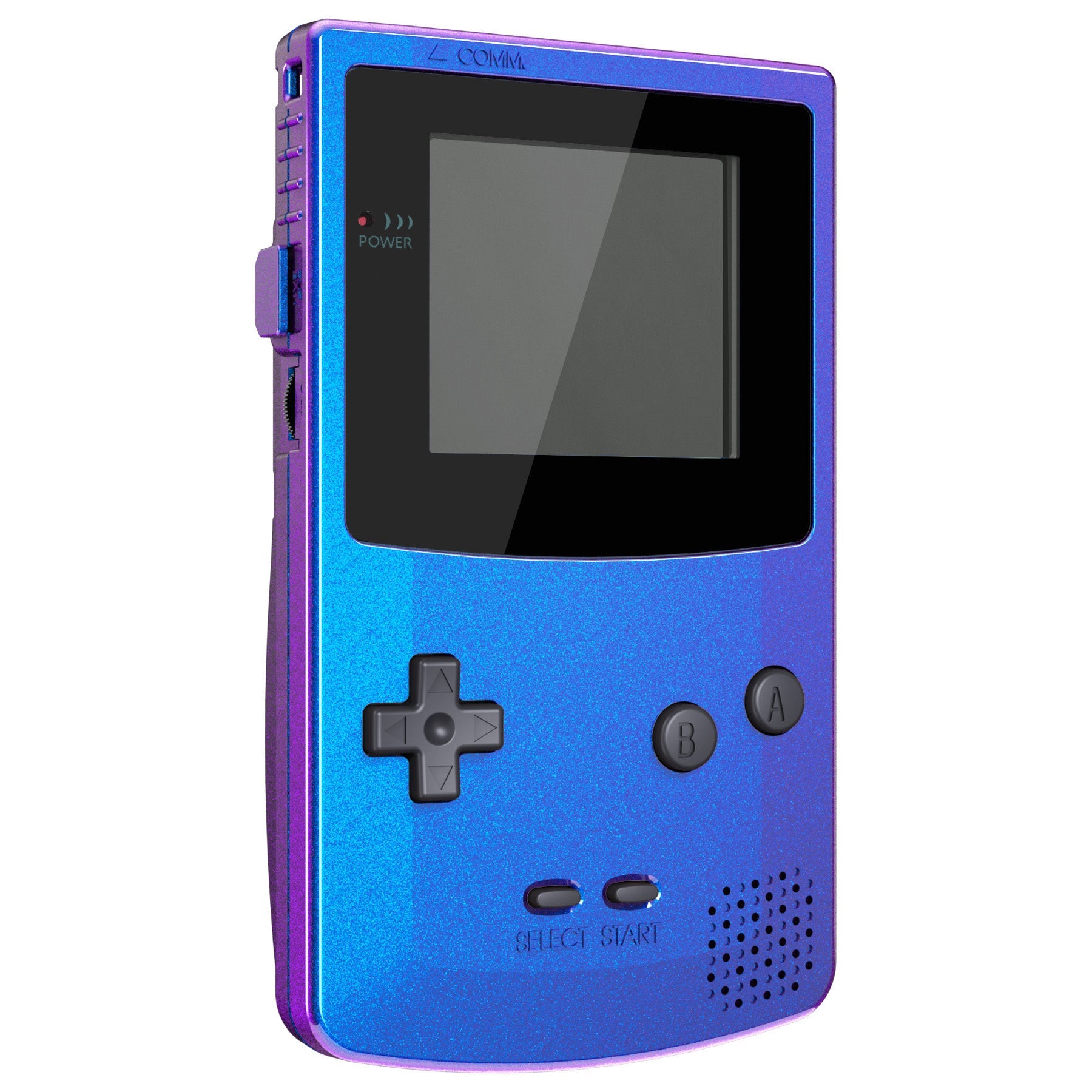 eXtremeRate Retail IPS Ready Upgraded eXtremeRate Chameleon Purple Blue GBC Replacement Shell Full Housing Cover with Buttons for Gameboy Color - Fit for GBC OSD IPS & Regular IPS & Standard LCD -C Console & IPS Screen NOT Included - QCBP3001