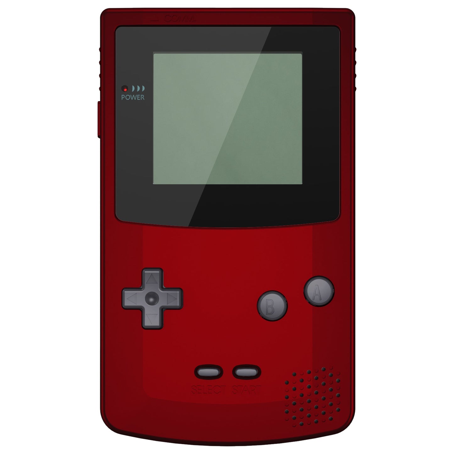 eXtremeRate Retail IPS Ready Upgraded Scarlet Red GBC Replacement Shell Full Housing Cover with Buttons for Gameboy Color - Fit for GBC OSD IPS & Regular IPS & Standard LCD - Console & IPS Screen NOT Included - QCBP3003