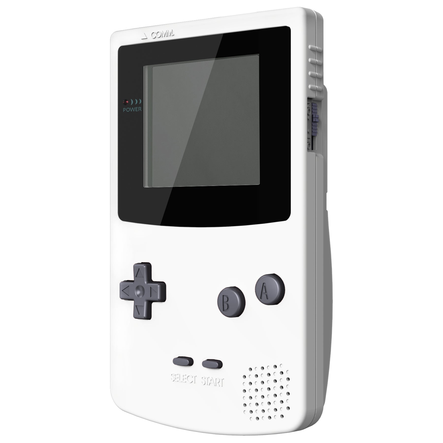 eXtremeRate Retail IPS Ready Upgraded eXtremeRate White GBC Replacement Shell Full Housing Cover with Buttons for Gameboy Color - Fit for GBC OSD IPS & Regular IPS & Standard LCD - Console & IPS Screen NOT Included - QCBP3008