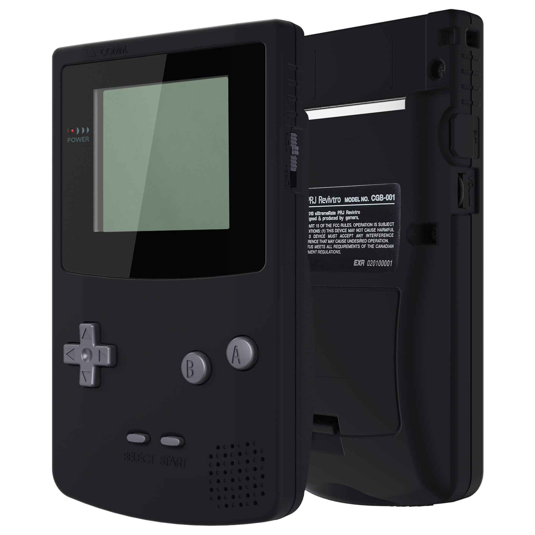 eXtremeRate Retail IPS Ready Upgraded eXtremeRate Black GBC Replacement Shell Full Housing Cover with Buttons for Gameboy Color - Fit for GBC OSD IPS & Regular IPS & Standard LCD -C Console & IPS Screen NOT Included - QCBP3013