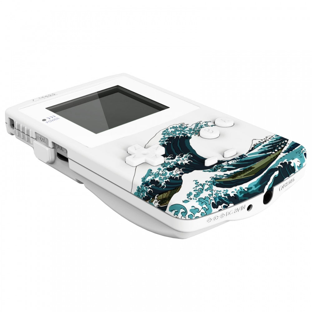 eXtremeRate Retail IPS Ready Upgraded The Great Wave Replacement Shell Full Housing Cover with Buttons for Gameboy Color - Fit for GBC OSD IPS & Regular IPS & Standard LCD - Console & IPS Screen NOT Included - QCBT1006