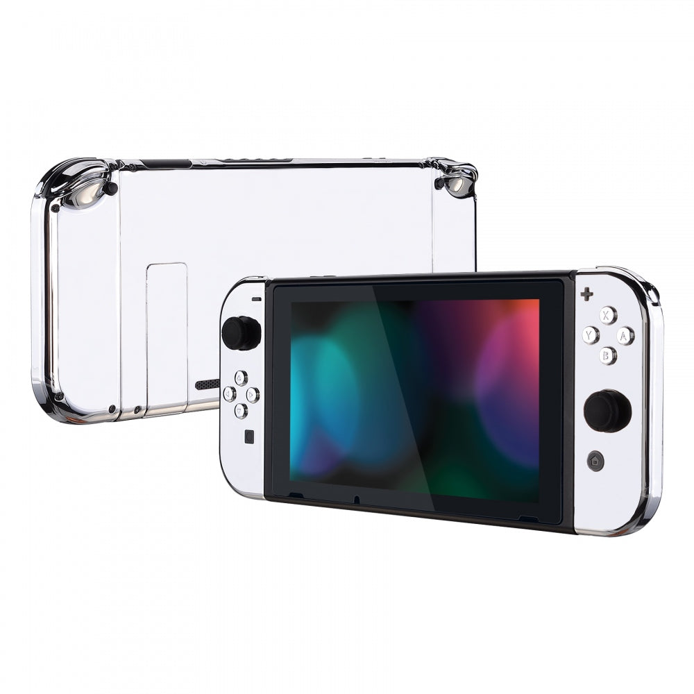 eXtremeRate Replacement Full Set Shells with Buttons for Nintendo Switch -  Chrome Silver